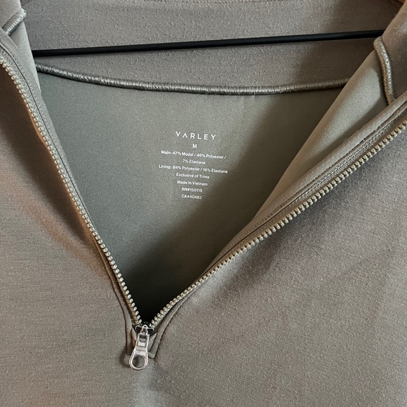 Varley Womens Light Gray Quarter-Zip Pullover - Picture 3 of 6